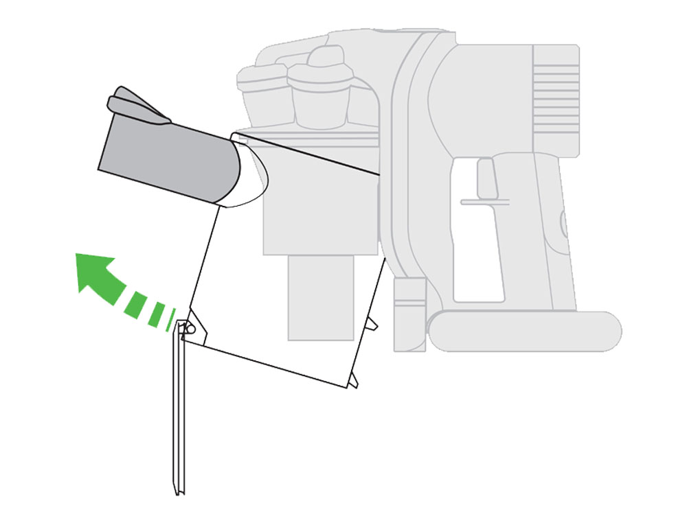 Image showing how to remove the bin from your machine.